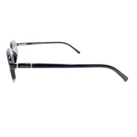PRADA VPR11G 1AB-1O1 Black Rectangle Eyeglasses Frames 52-17 135 Italy Designer - Picture 7 of 12